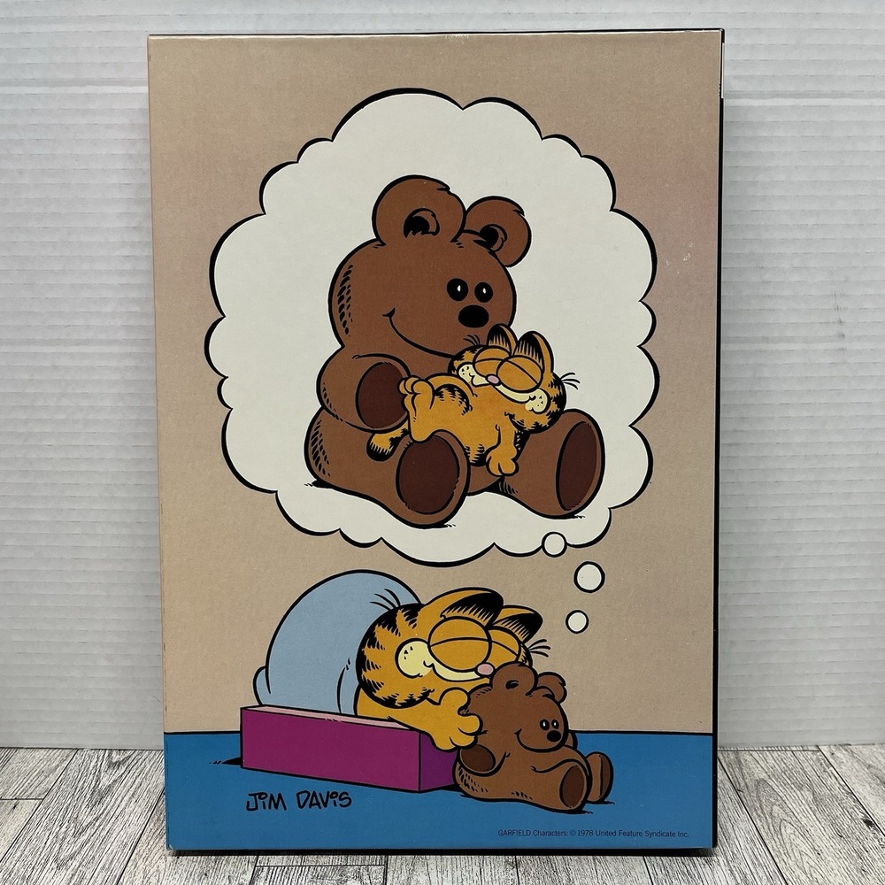 Vintage 1978 Garfield & Pooky Jigsaw Puzzle Giant Poster Puzzle 500 Jim Davis